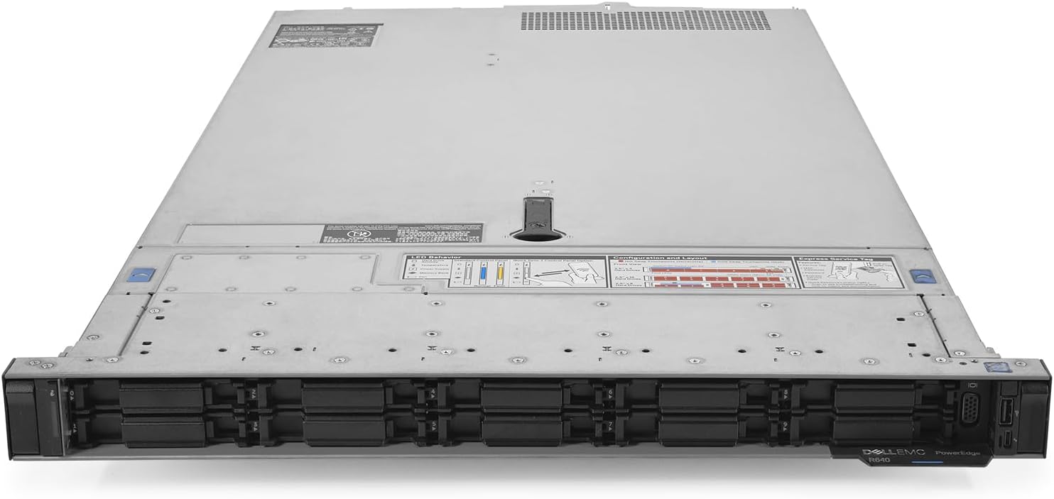 Dell PowerEdge R640 NVMe Server 2.30Ghz 24-Core 128GB RAM 10x 1.6TB NVMe SSD (Renewed)