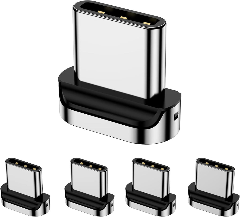 Magnetic Connector Tips Head for USB-C Android Devices (5 Pack), only Compatible 3A Magnetic Charging Cable