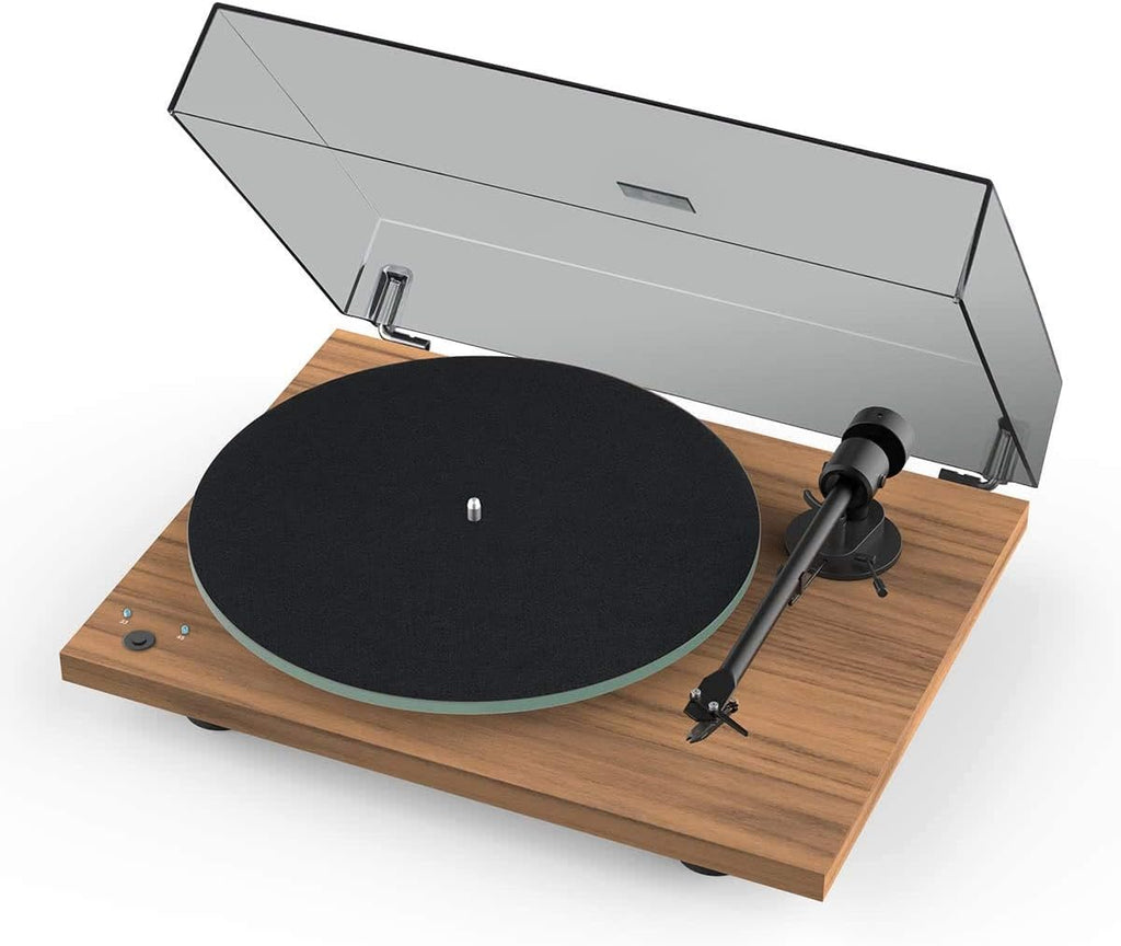 Pro-Ject T1 Phono SB Turntable with Built-in Preamp and Electronic Speed Change (Satin Walnut)