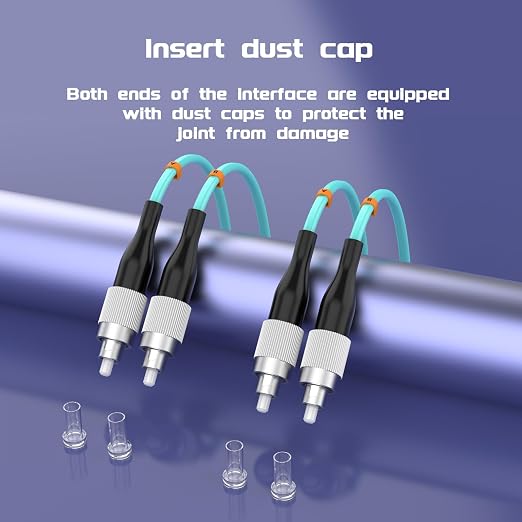 FC/UPC-FC/UPC Fiber Patch Cable OM3 3Meter/10ft 10GB Multimode Jumper Duplex - Image 6