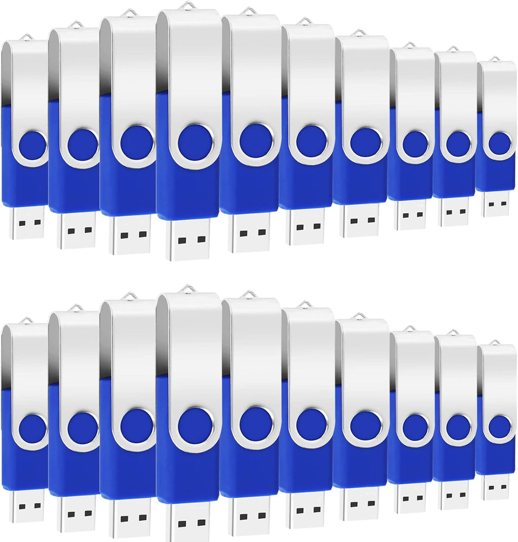 EASTBULL 4GB USB Bulk Flash Drives 100 Pack USB 2.0 Flash Drives Bulk USB Drives Bulk Thumb Drive Pack Memory Stick (Blue 100Pack)