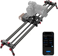 NEEWER 31.5"/80cm Motorized Camera Slider, App Wireless Control DSLR Carbon Fiber Dolly Rail Slider with 4400mAh F750 Battery (Charger Not Included), Support Video Mode, Time Lapse Photography, ER1-80
