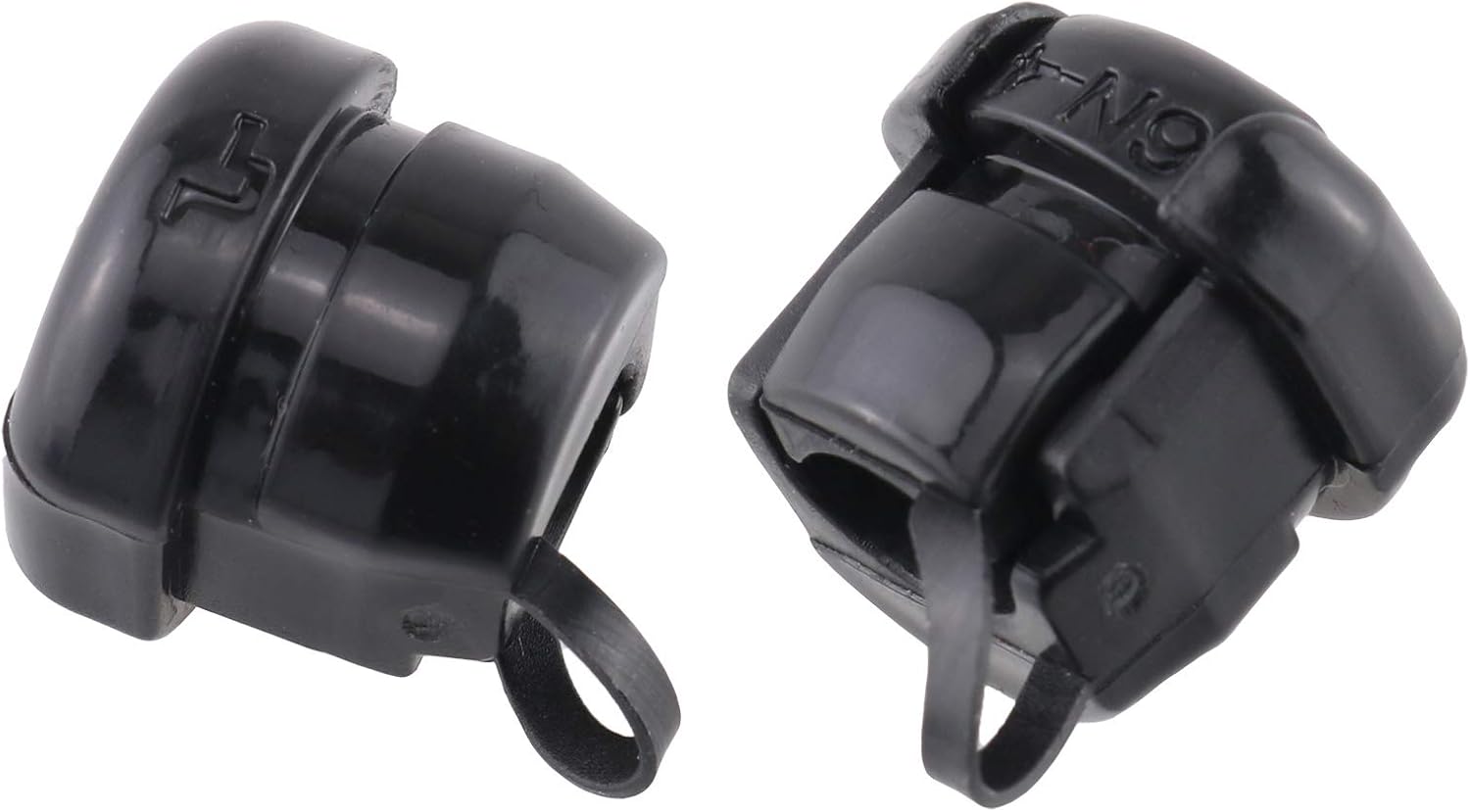 HJ Garden 10pcs Wire Cover Round Cable Wire Strain Relief Bush Grommet Round Strain Relief Bushing Electric Cable Protection Cord Buckle, Black
