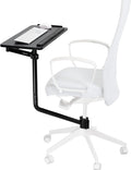 VIVO Office Chair Mounted 26 x 12 Inch Keyboard and Mouse Tray, Ergonomic Tilt, Full Motion 360 Degree Rotation, Black, MOUNT-KB08C