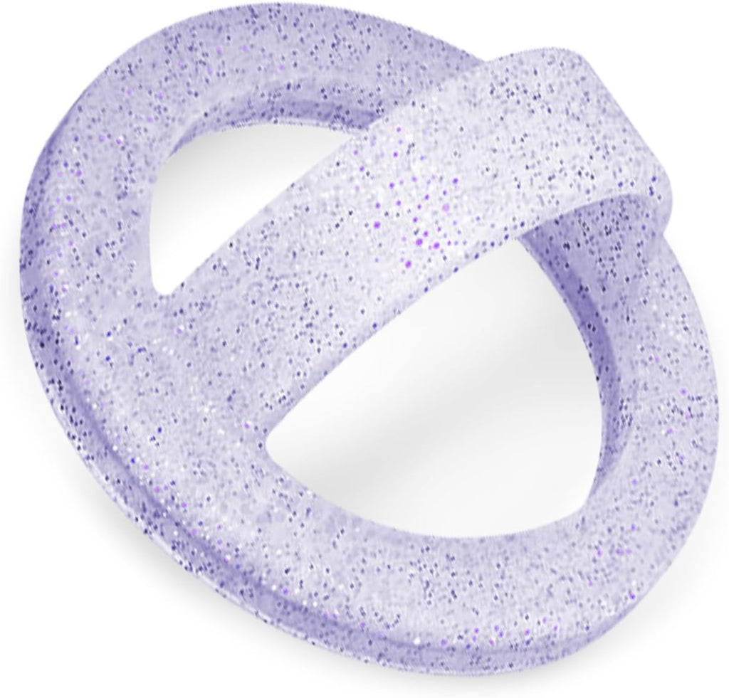 Magnetic Silicone Ring Grip Phone Holder, Loop Grip Phone Holder,Magnetic Phone Loop,Magsafe Phone Grip,Compatible with Magsafe for iPhone 16/15/14/13/12 Series (Purple Sparkle)