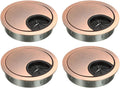 uxcell Cable Hole Cover, 2.1Inch/53mm Zinc Alloy Desk Wire Cord Cable Grommets Hole Cover for Office PC Desk Cable Cord Organizer, 4 Pcs Red Bronze