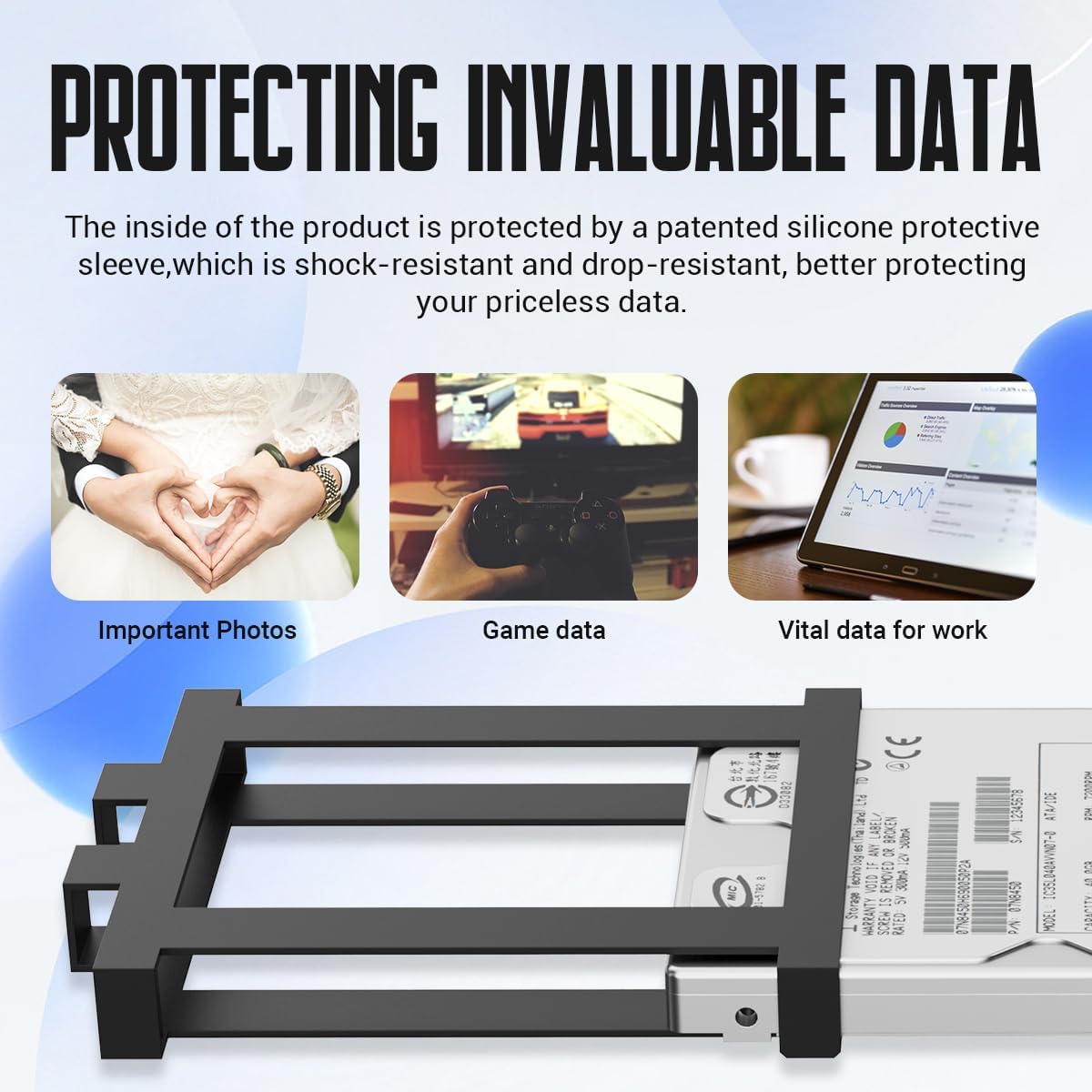 Portable External Hard Drive Storage Expansion Mobile HDD USB 3.0 for PC, Mac, Desktop, Laptop, PS4, PS5, Xbox One X/S, Xbox 360, Xbox Series X/S, Office & Game (Black, 500GB)