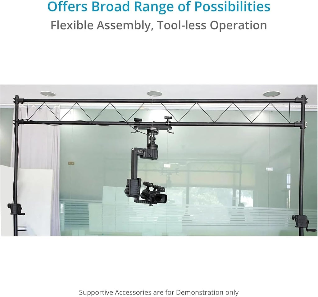 PROAIM Truss/Scaffold Connection Plates – Mitchell Mount. Rigging Adapters for Overhead Shots. for Wall Spreader Rod/Poles/Grids. 360° Swivel Clamps, Robust & Secure - 50kg Payload