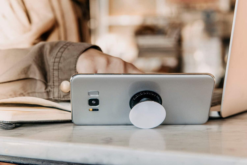 PopSockets Plant-Based Phone Grip with Expanding Kickstand, Adhesive Grip, Eco-Friendly - He Loves Me Not