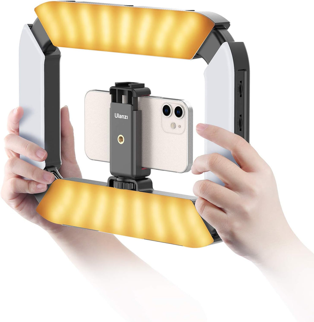 ULANZI U200 Smartphone Video Rig - Control LED Ring Light, YouTube & Vlogging Filmmaking Stabilizer