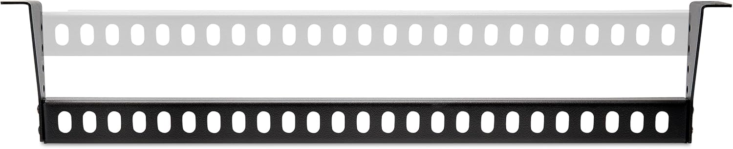 StarTech.com 1U Rack Mountable Cable Lacing Bar w/Adjustable Depth, Cable Support Guide for Organized 19" Racks/Cabinets, Horizontal Cable Guide for Patch Panels/Switches/PDUs (12S-Cable-Lacing-BAR)