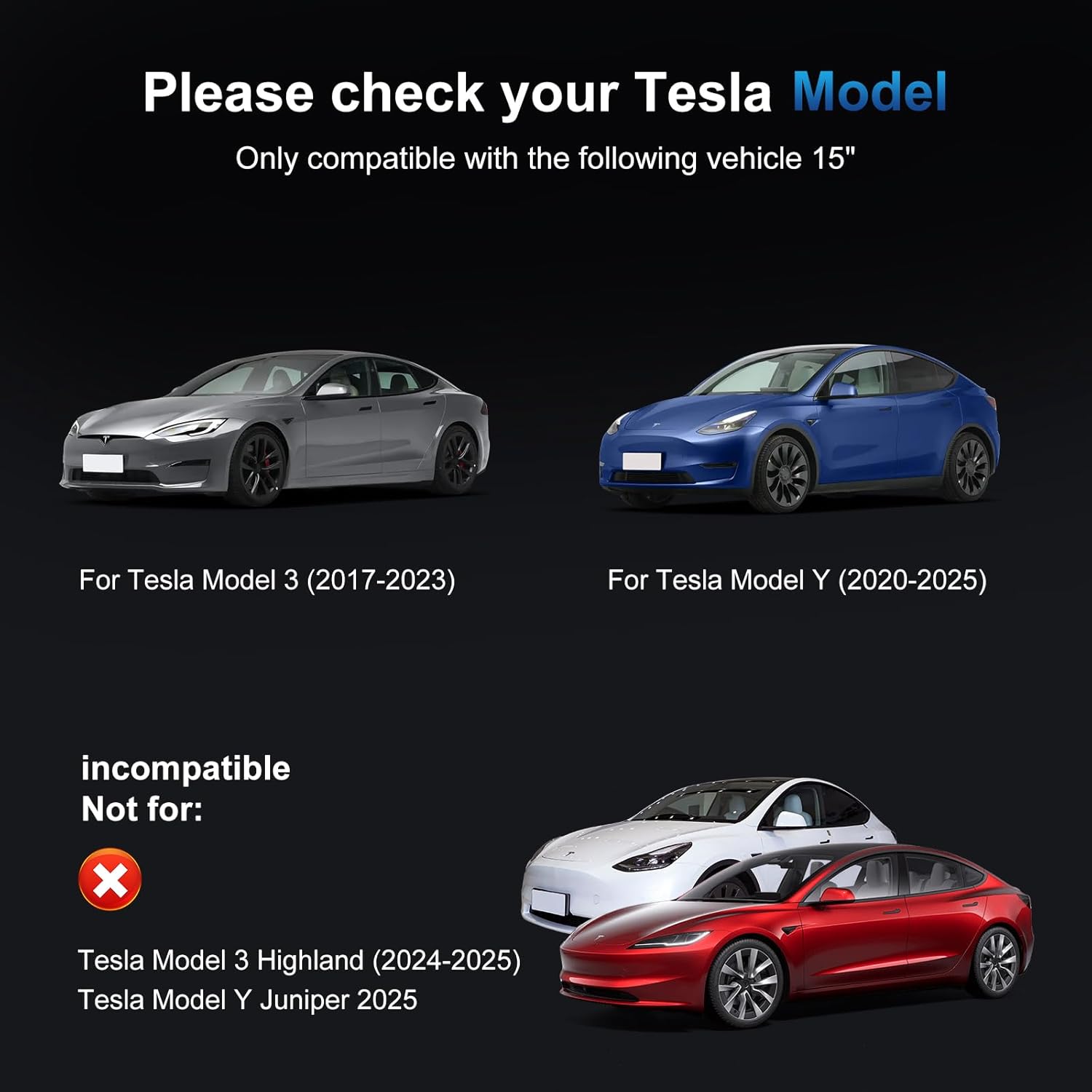Screen Protector for Tesla Model 3 (2017-2023) / Model Y (2020-2024), Tesla Protector Accessories, Navigation Touchscreen Tempered Glass, Auto-Align Installation, Anti-Fingerprint