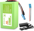 24V 12Ah Battery for Kids Ride-On Toys Compatible with Power Wheels & UTVs | Lightweight Replacement with 2A Charger | 7S4P 29.4V (24V12Ah)