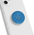 Solid Color Button Phone Grip – Minimalist Design, Durable and Lightweight, Grip and Stand for Smartphones (Blue, Adhesive Type)