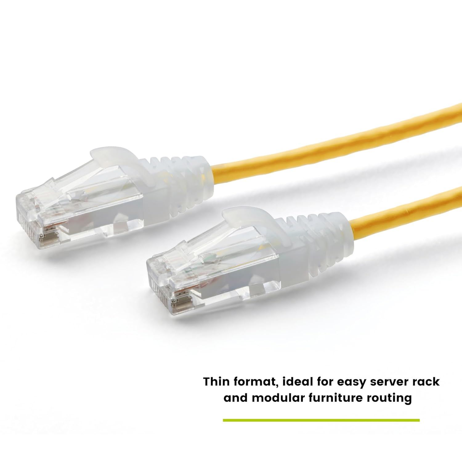 TRUECABLE Cat6 Component Rated Patch Cable, Unshielded (U/UTP), 10ft, Yellow, 28AWG Solid Copper, Snagless 10G High-Speed Ethernet Cable, PoE++ 4PPoE 100W, UL Listed, RoHS-3, 5 Pack