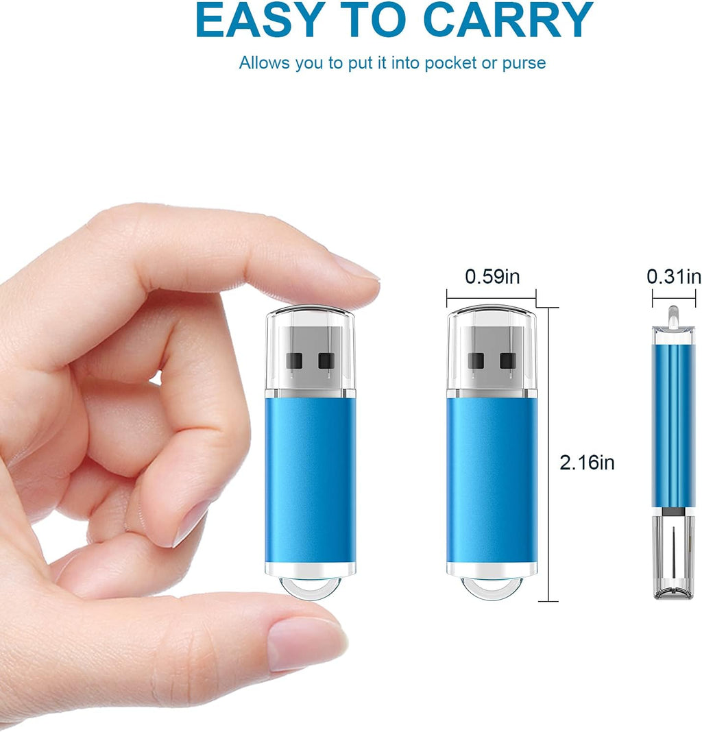 TOPESEL 128GB USB 3.0 Flash Drive, High Speed Thumb Drive USB Flash Drive USB Memory Stick for Data Storage (Blue)