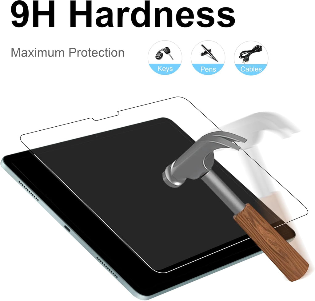 Megoo Paper Glass Screen Protector for iPad Air 11 inch M2-M3(2024-2025 6/7th Gen), Matte for Drawing/Anti-Glare/Easy Installation/Protective Case Compatible,2-Pack