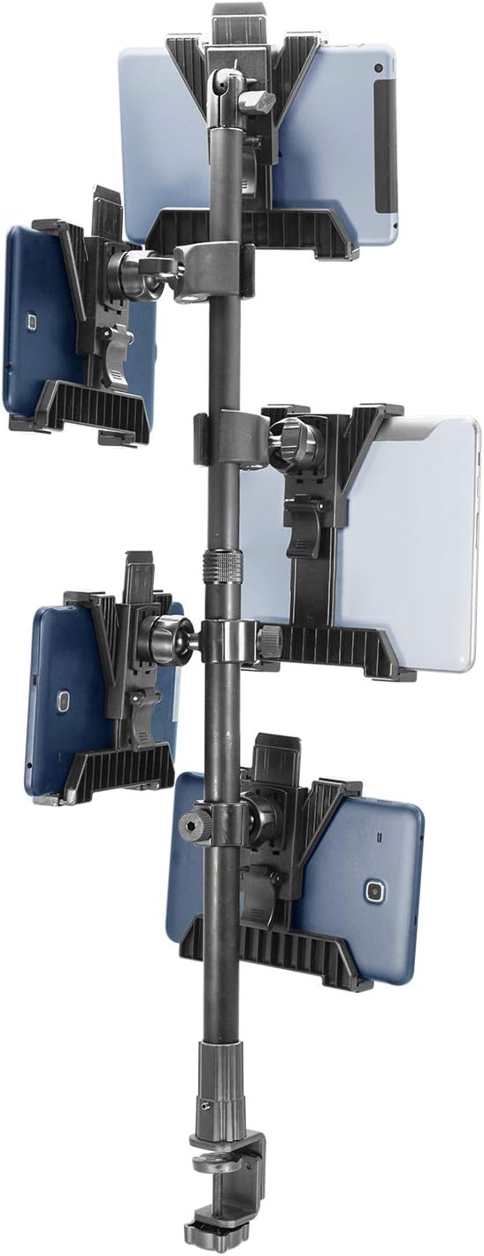 iBOLT TabDock Point of Purchase/POS Clamp Stand/Mount - with 5 Tablet Holders Perfect for Multiple delivery Applications (DoorDash, Uber eats, Postmates, etc.) Fits 7 to 10 inch Tablets