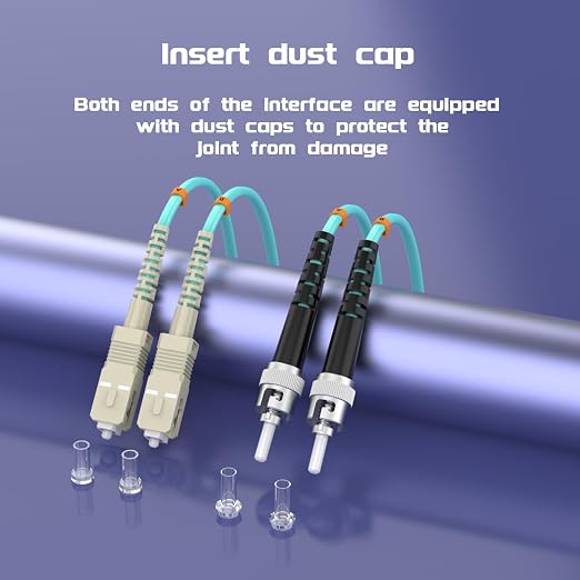 Fiber Patch Cable OM3 SC/UPC to ST/UPC 164ft/50meters, 10Gb/Gigabit MultiMode - Image 6