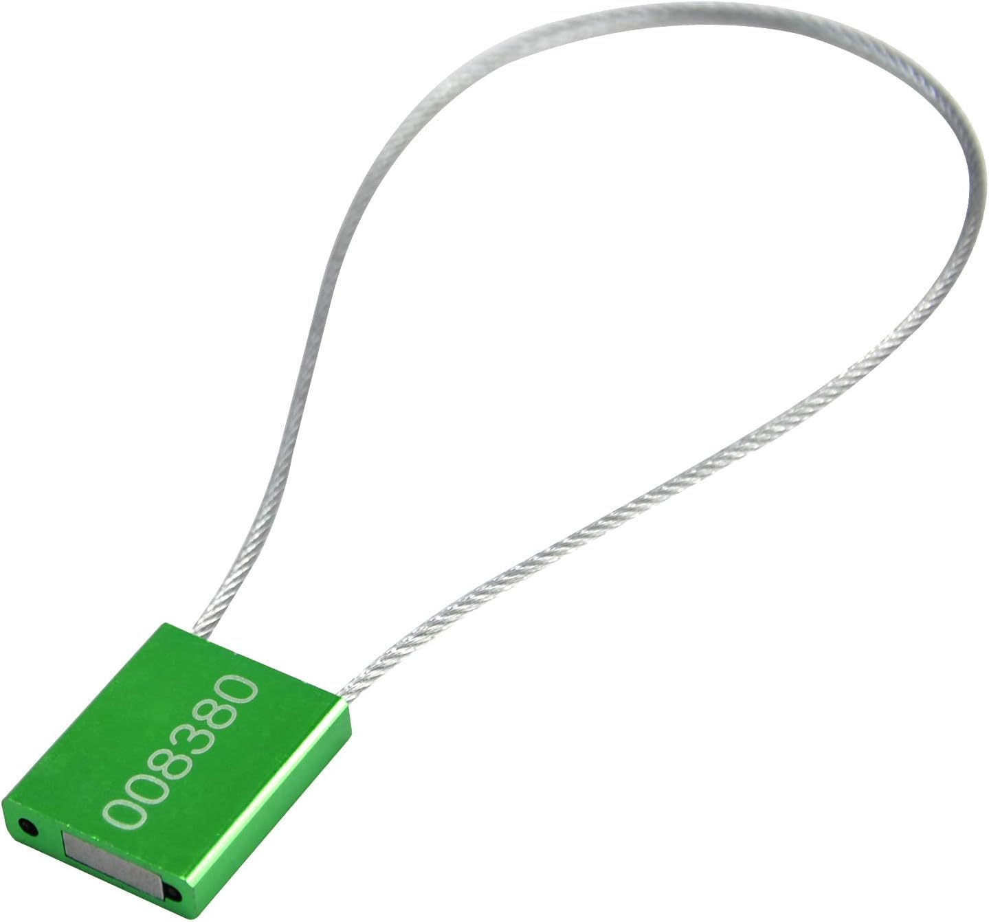 Tamper Evident Pull Tite Security Cable Seals Alumium Alloy Shipping Container Tags ISO 17712 Standard (Pack of 100, Green)