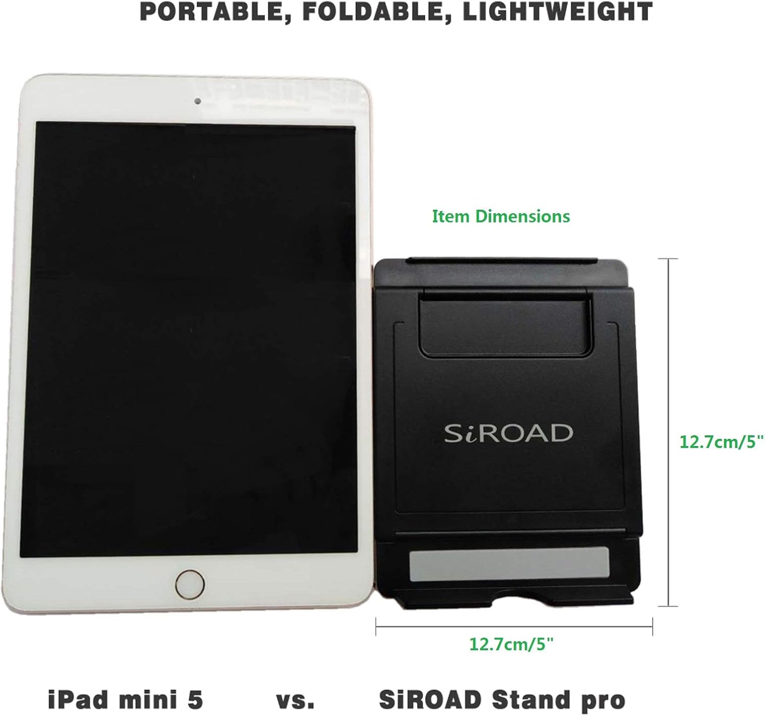 Foldable Portable and Angle Adjustable Phone Tablet Stand Holder for Desktop,Compatible with iPhone 15 14 13 12 11 iPad Pro Air Mini Kindle Galaxy Google PIXL (Large Size)