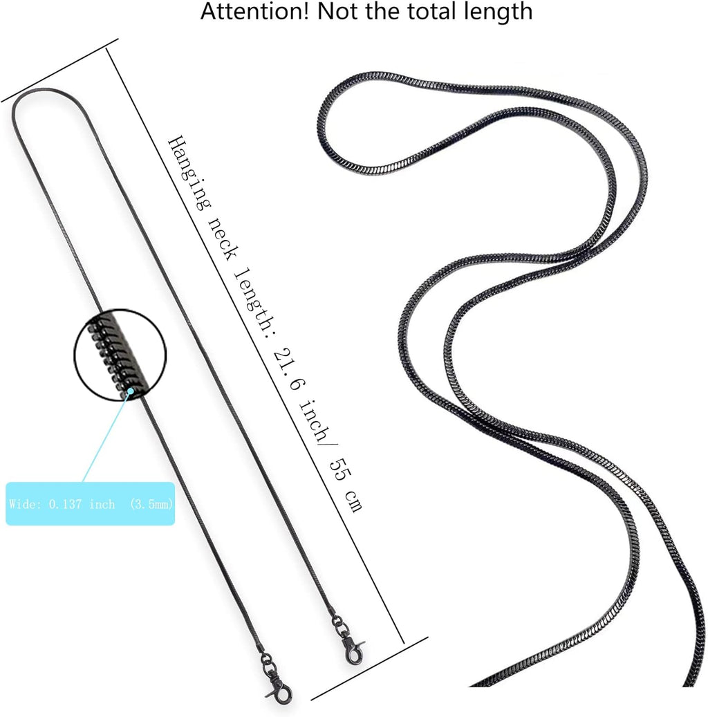 Snake Chain Phone Strap Universal phone lanyard phone strap connector (Snake-Chain（Black color） G2)