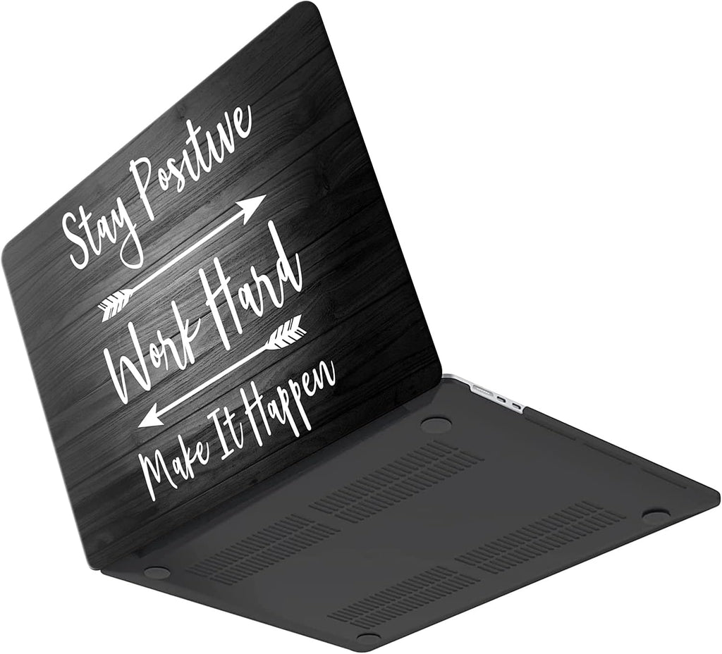 iCasso for MacBook Air 13 inch Case 2025 2024-2022 Release M4 A3240 M3 A3113 A2681 M2 with Liquid Retina Display, Hard Plastic Shell for Mac Air 13.6, Keyboard Cover&Screen Protector, Stay Positive