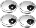 uxcell Cable Hole Cover, 2.4Inch/60mm Zinc Alloy Desk Wire Cord Cable Grommets Hole Cover for Office PC Desk Cable Cord Organizer, 4Pcs Bright Silver