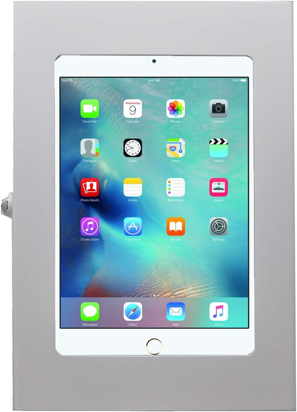 TABcare Locking Security Metal Case for iPad Mini Used as Kiosk, POS, Store, Show Display (White, iPad Mini 4/5)