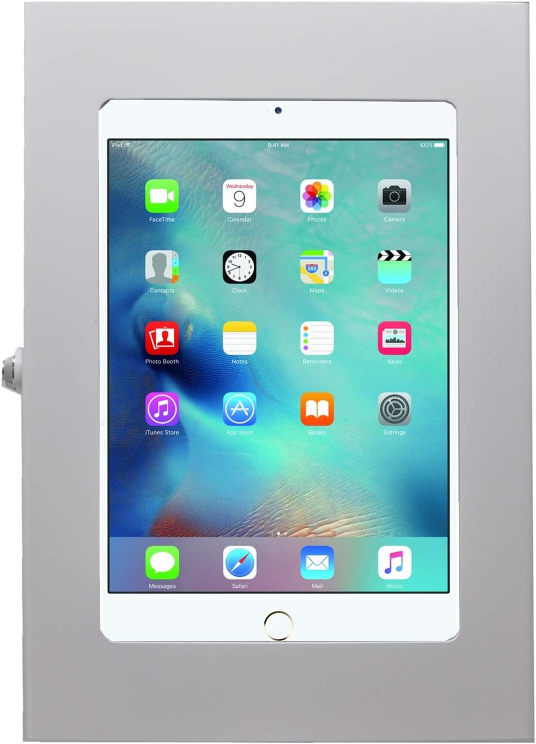 TABcare Locking Security Metal Case for iPad Mini Used as Kiosk, POS, Store, Show Display (White, iPad Mini 4/5)
