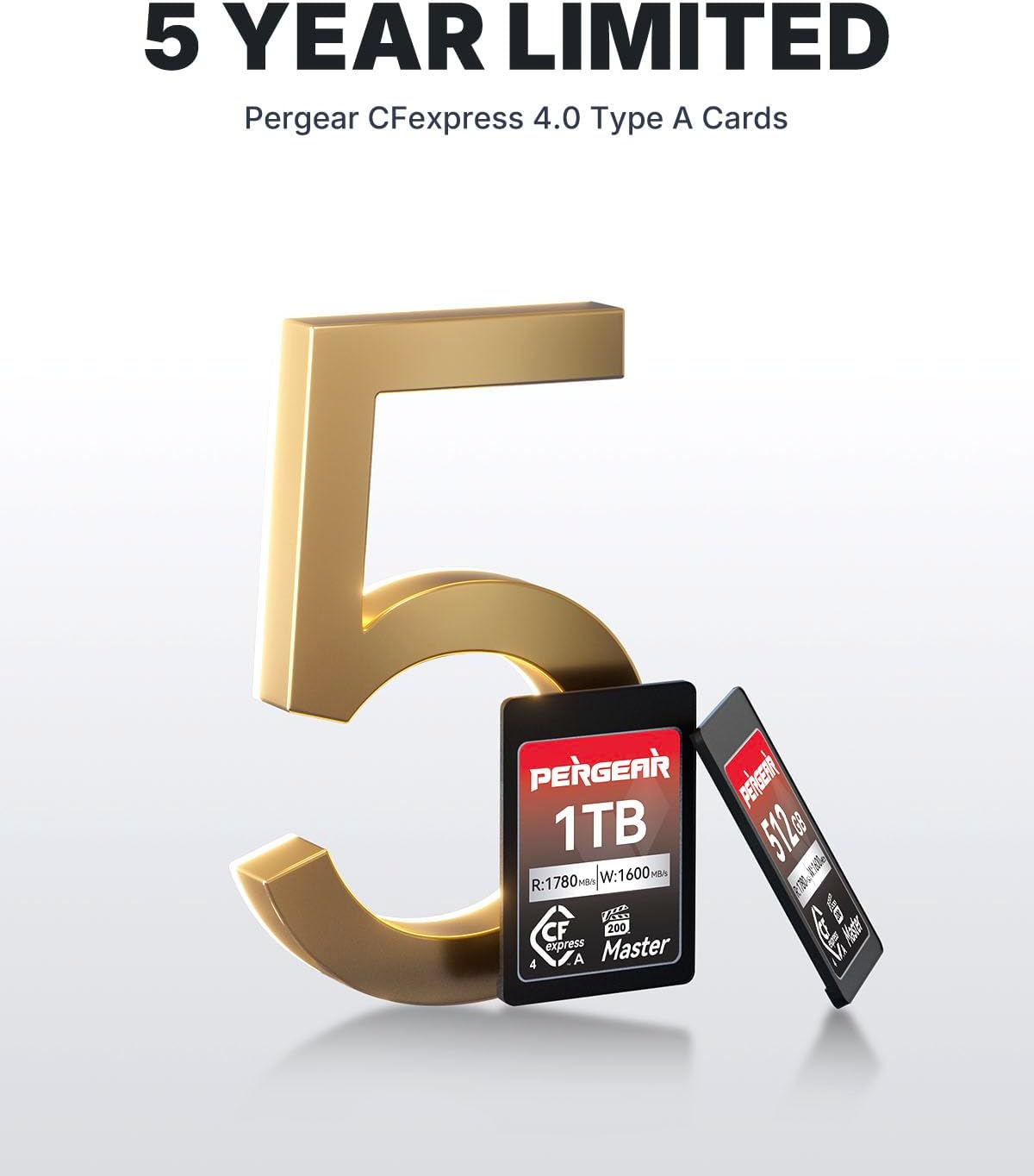 Pergear 256GB CFexpress 4.0 Type A Memory Card VPG200, Up to 1780MB/s Read Speed & 1600MB/s Write Speed for 4K 120P, 8K 30P Video Recording(Master Series), Compatible for Sony Alpha & FX Cameras