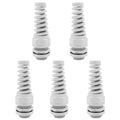 Strain Relief Cord Connector,LISTENJIALE 5Pcs NPT 1" Waterproof Cable Gland Flex Spiral Strain Relief Adjustable 18-25mm Cable Connector Nylon Joint with Gaskets(Grey)