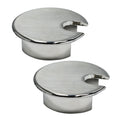 2 Pcs Desk Grommet 1-3/8" / 35 mm, Desk Cord Hole Cover, Cable Grommet Metal Zinc Alloy Materilal, Desk Hole Grommet for Home & Office Pc, Detachable Cable Cord Organizer-Brushed Silver
