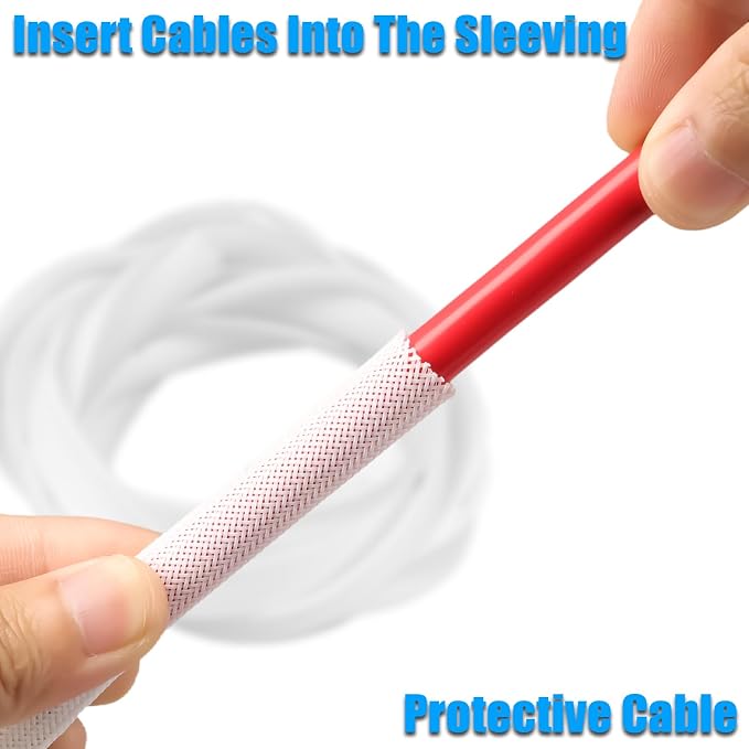 25ft PET Expandable Braided Cable Sleeve 1 inch Pet Braided Cable Sleeve - Image 4