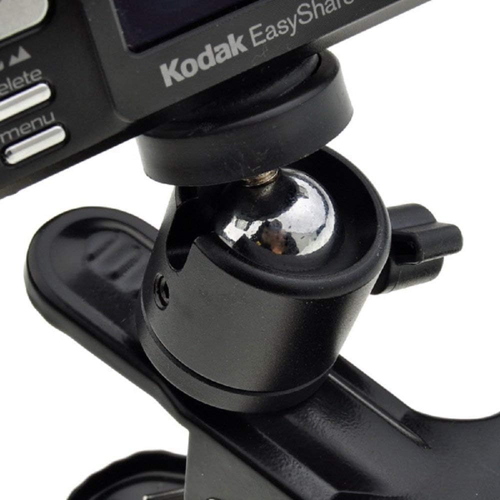 SLOW DOLPHIN Tripod Clip Clamp Mount Flash Reflector Holder for Studio Backdrop Camera with 360 Swivel Tripod Mini Ball Head Standard 1/4" Screw,SLR, Digital SLR, Video Came(2PACK)