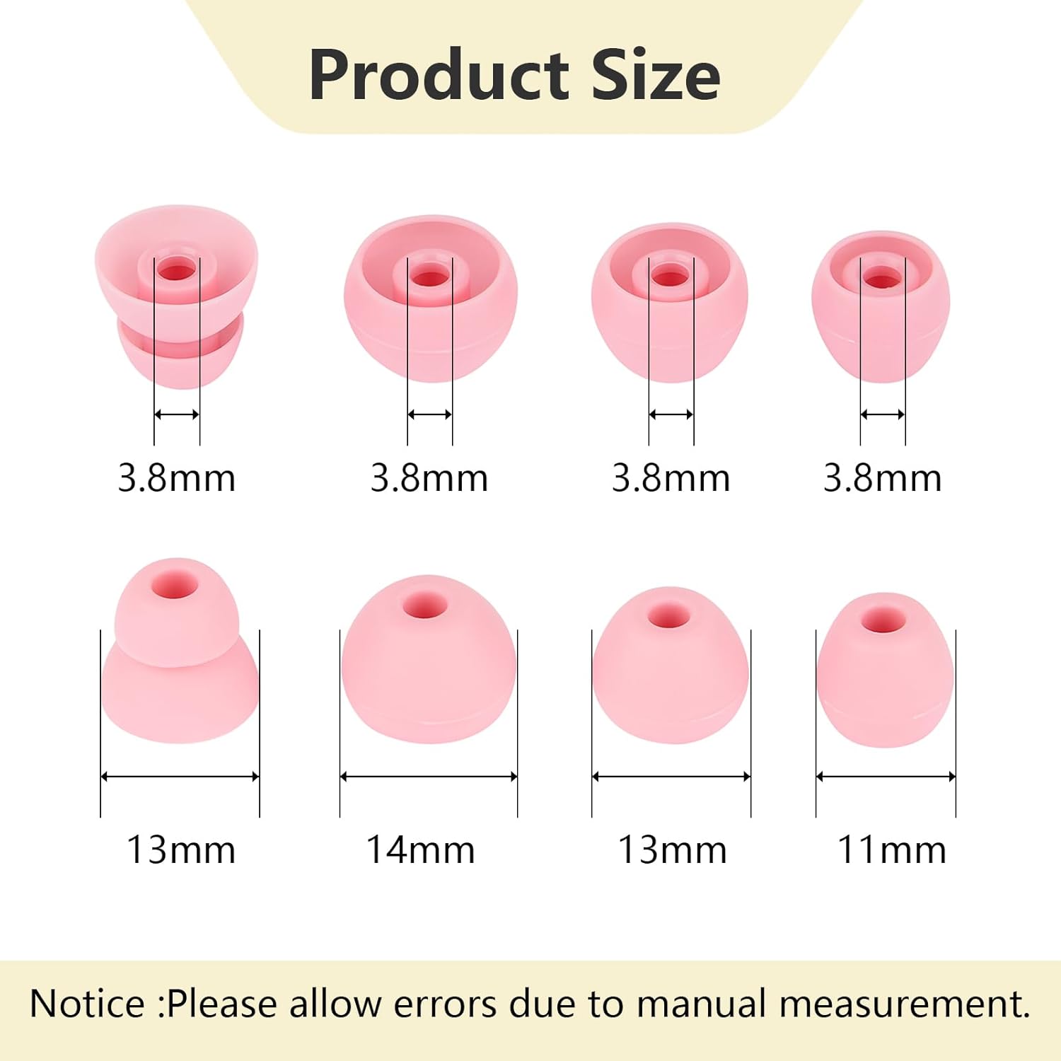 Replacement Earbud Tips Silicone Ear Tips Compatible with Powerbeats Pro Beats Wireless Earphone Headphone Earbud Rubber Tips Earbud Covers 4 Pairs