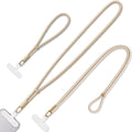 3 Pack Phone Lanyard,1×Phone crossbody strap,1×Phone Neck Strap,1×Wrist Strap,3×Tether Tabs,Universal Cell Phone Multifuctional Patch Polyester Lanyards(Light Camel)