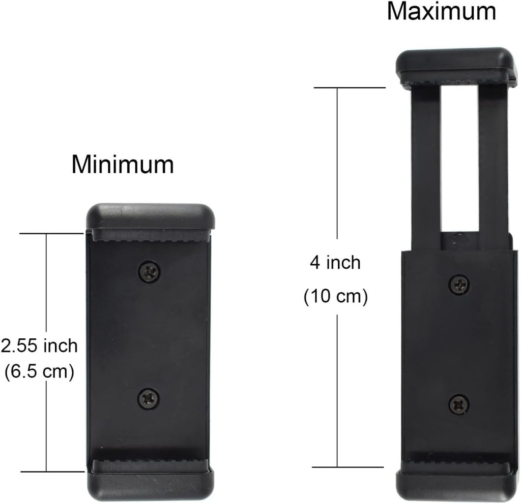 Universal Cell Phone Tripod Mount Adapter, OIMIO Phone Holder Clip Connector Head Used for Monopod Selfie Stick DSLR Travel Mini Flexible Tripod and More(2 Pack)