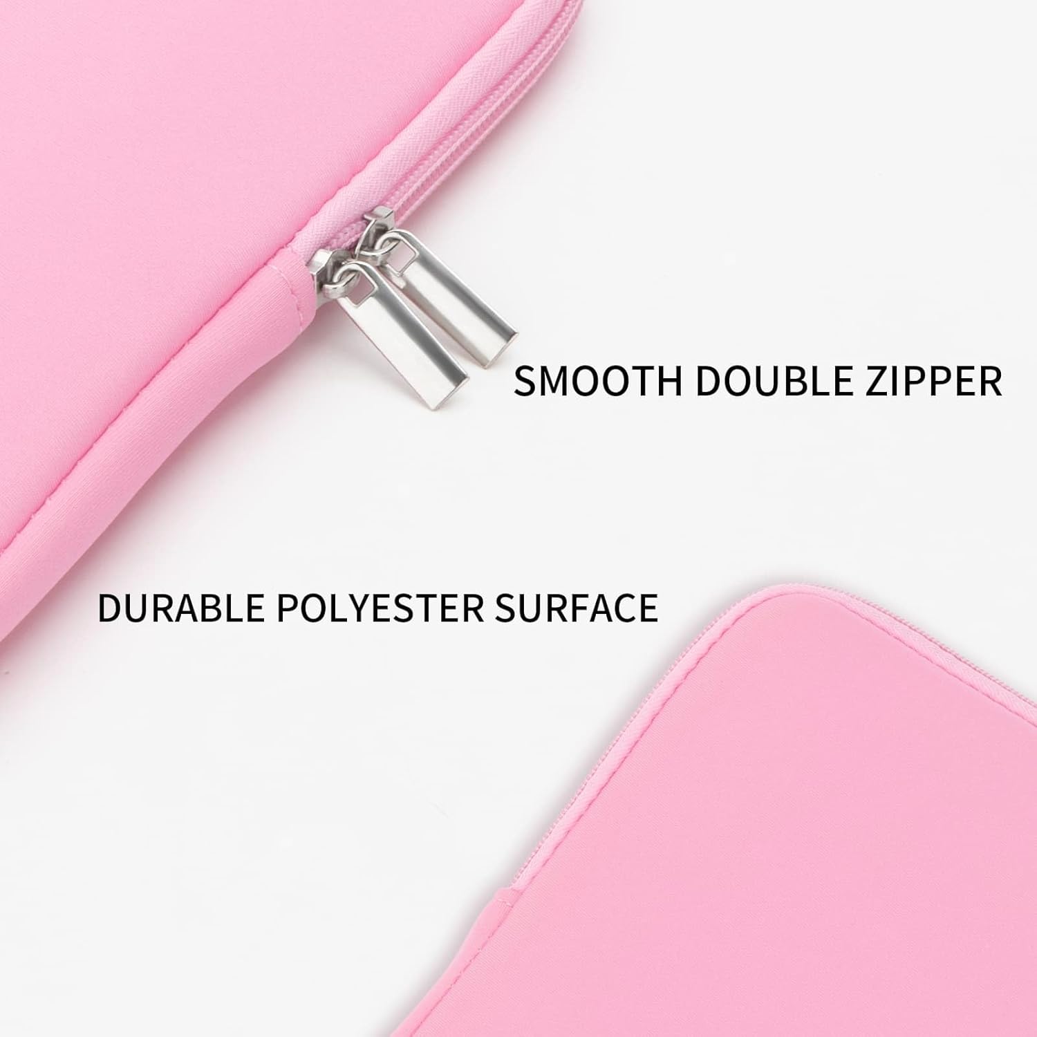 RAINYEAR 13 Inch Laptop Sleeve Compatible with 13.3" MacBook Air/Pro M1 M2 M3 M4 A3240 A3113 A2681 A2337 A1932 A2179 A2338 A1706 A1708 Carrying Bag Protective Cover Soft Case (Pink, Upgraded Version)
