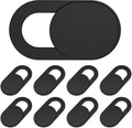 Webcam Cover, 0.03in Ultra Thin Slide Web Camera Covers for Laptop Computer Smartphone Mac iMac MacBook, Sliding Blocker Cover Protect Your Privacy Security (9*Black)