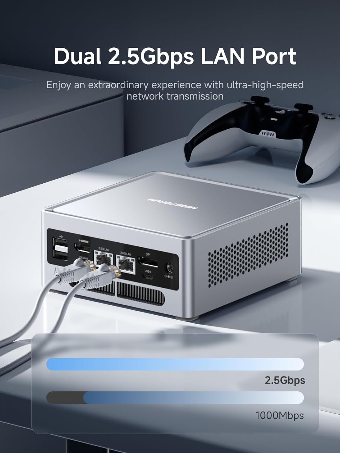 MINISFORUM NAB9 Plus Mini PC with Intel Core i9 12900HK(14C/20T, up to 5.0GHz),Mini Computer Intel lris Xe Graphics 1TB PCIe4.0 SSD 32GB DDR4,OCuLink,Triple Display with HDMI+DP+USB4, 5xUSB Port,2.5G