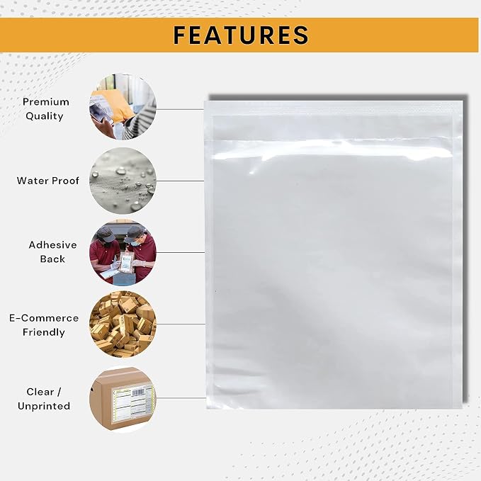 2000 Pack 6"x10" Shipping Label Sleeves – Clear Self-Adhesive Packing Slip - Image 5