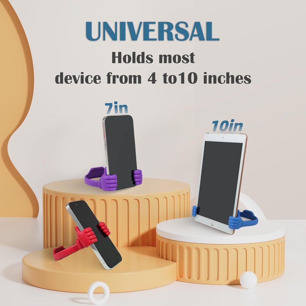 Honsky Thumbs-up Cell Phone Stand Holder, Tablet Stand Cradle for Desk Desktop Smartphone Cellphone Mobile Phone Tablets – Universal Adjustable Flexible, Deep Red