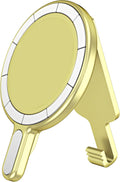 BAISRKE Magnetic Belt Clip Phone Holder, Strong Magnetic Waist Clip Compatible with Phone Cases, Portable & Versatile Accessory for Travel & Outdoor Use (Gold)