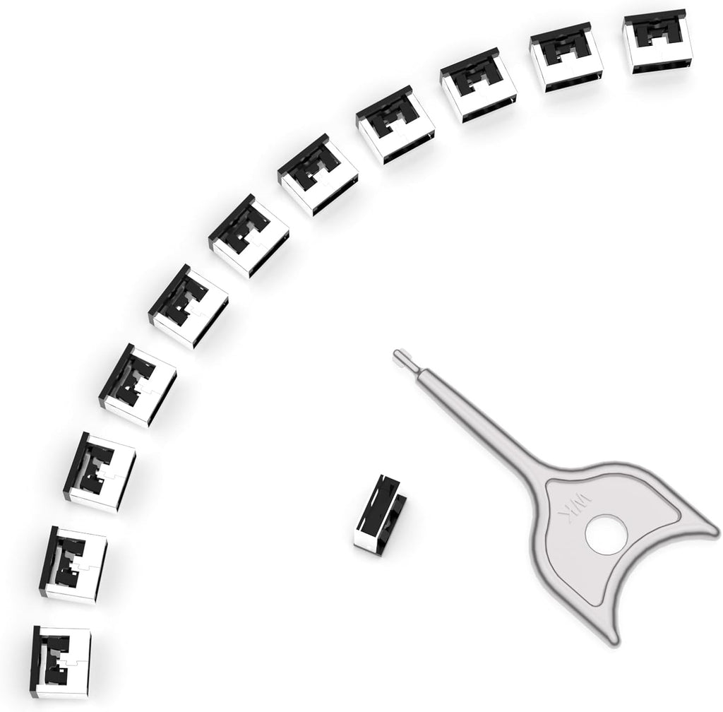 12PCS USB Metal Port Lock Blocker with 1 Key - Secure USB-A Port Protector for PC/Laptop, Anti-Theft Data Security Lock, Dust & Moisture Proof Cover, Removable Type-A Connector Black