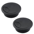2 Pcs Desk Grommet 2-1/16" / 53 mm, Desk Cord Hole Cover, Cable Grommet ABS Plastic, Desk Hole Grommet for Home & Office Pc, Detachable Adjustable Cable Cord Organizer-Black