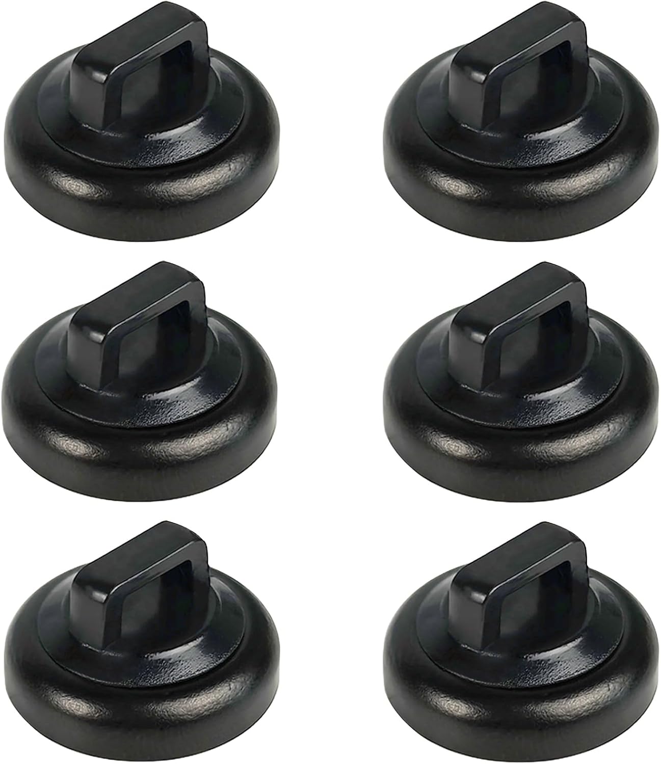 Magnet Zip Tie Mount Magnetic Zip Ties Mount Clips Base Holder Strong Multipurpose Wire Cable Holder Mount Wire Clips Management for Home Office Marine Electrical Wiring (Black, 6 Piece)
