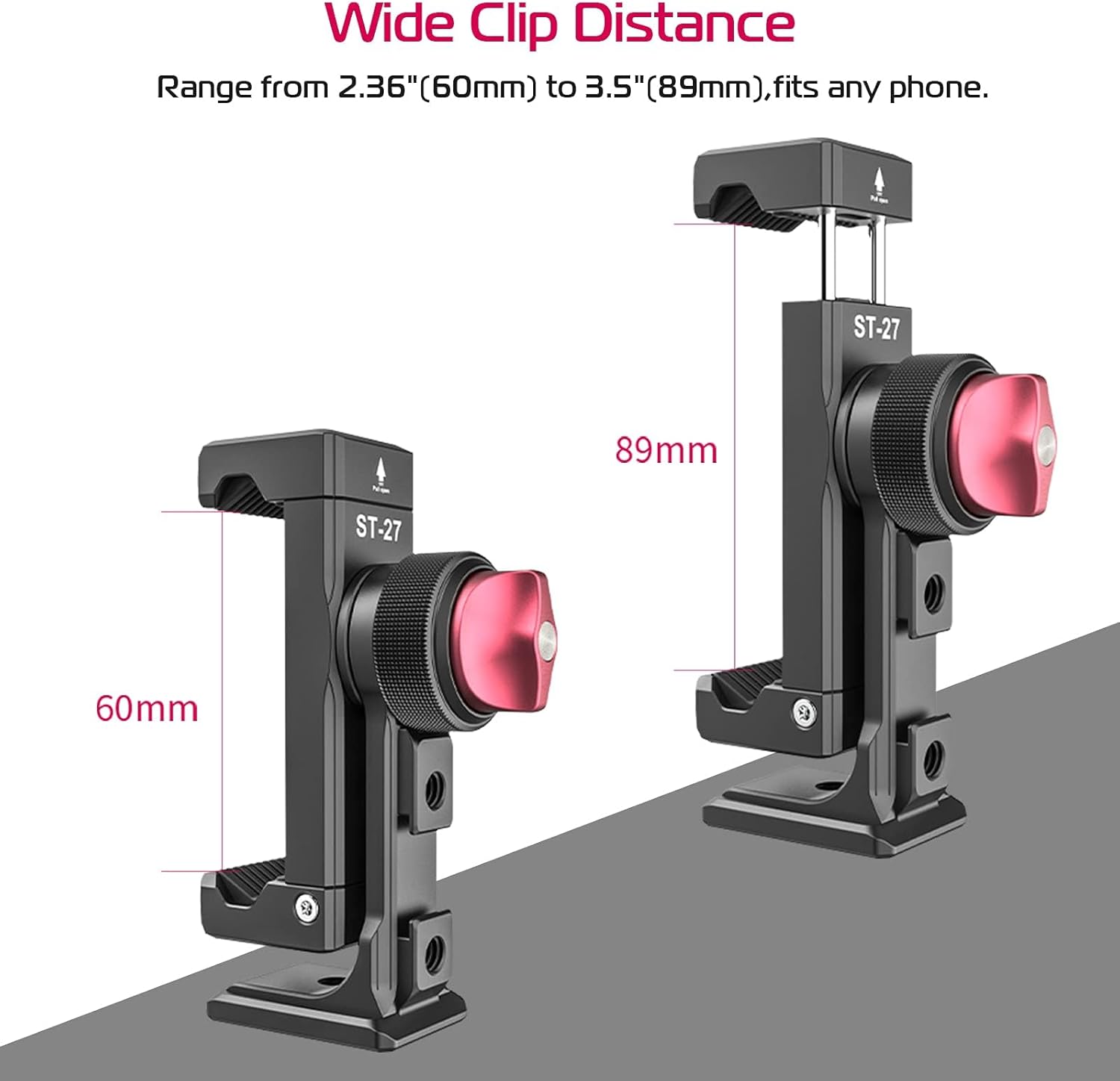 ULANZI ST-27 Phone Tripod Mount, 360° Metal Phone Holder for Tripod w 3 Cold Shoes & Arca Port, Versatile Smartphone Adapter for iPhone 17 16, Desktop Tripods, and Live Streaming/Vlogging Setup