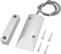 Magnetic Reed Switch Wired Surface Mount Normally Open NO Contact Sensor Alarm Magnetic Door Switch with 2 Wires, Zinc Alloy Sliver, OC-60