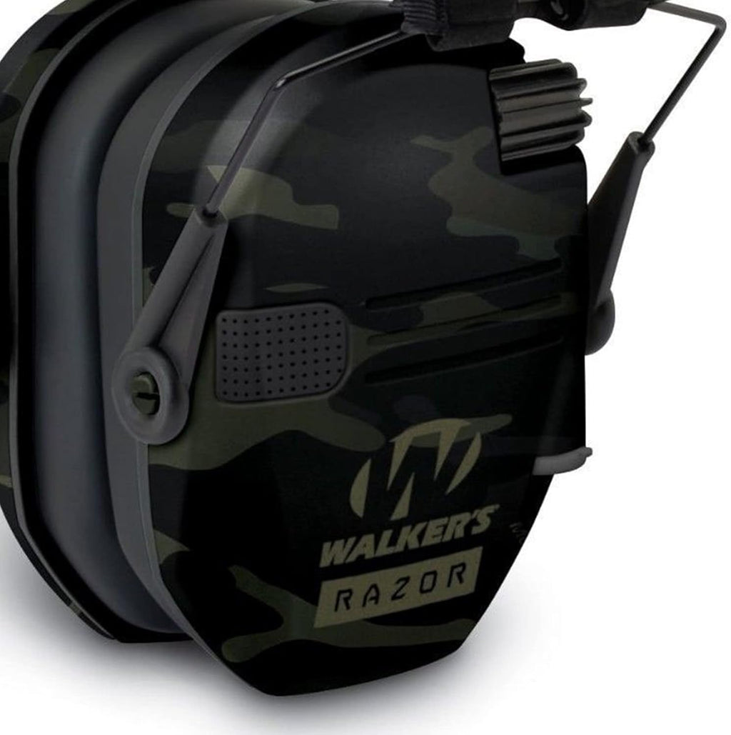 Walker's Razor Slim Ultra Low Profile Compact Design Adjustable Range Shooting Hunting Hearing Protection Electronic Earmuffs